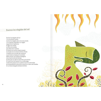 Inside book "Vicente Huidobro, illustrated poems"