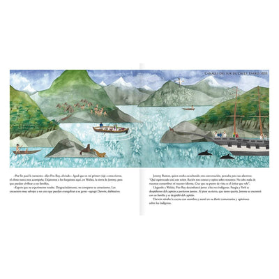 Children's book Darwin, a trip to the end of the world